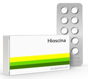 Caja y pastillas de hioscina