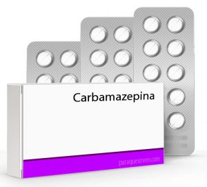 Caja y pastillas de carbamazepina