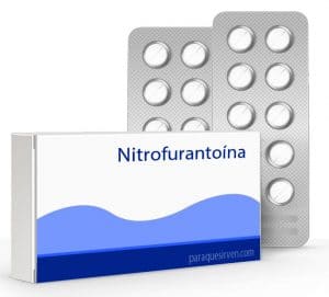 Caja y pastillas de nitrofurantoina