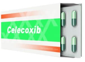 Caja y pastillas de celecoxib