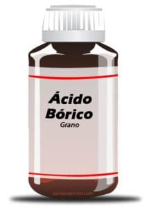Frasco de ácido bórico