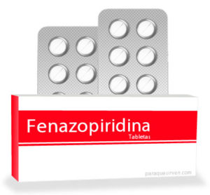 Caja y pastillas de fenazopiridina.