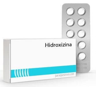 Caja y tabletas de hidroxizina